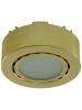 12V 1.8W LED Puck Light - 105 Lumens - Opal Lens - Polished Brass Finish - Surface or Recessed Mounted - Liteline UCP-LED1-PB